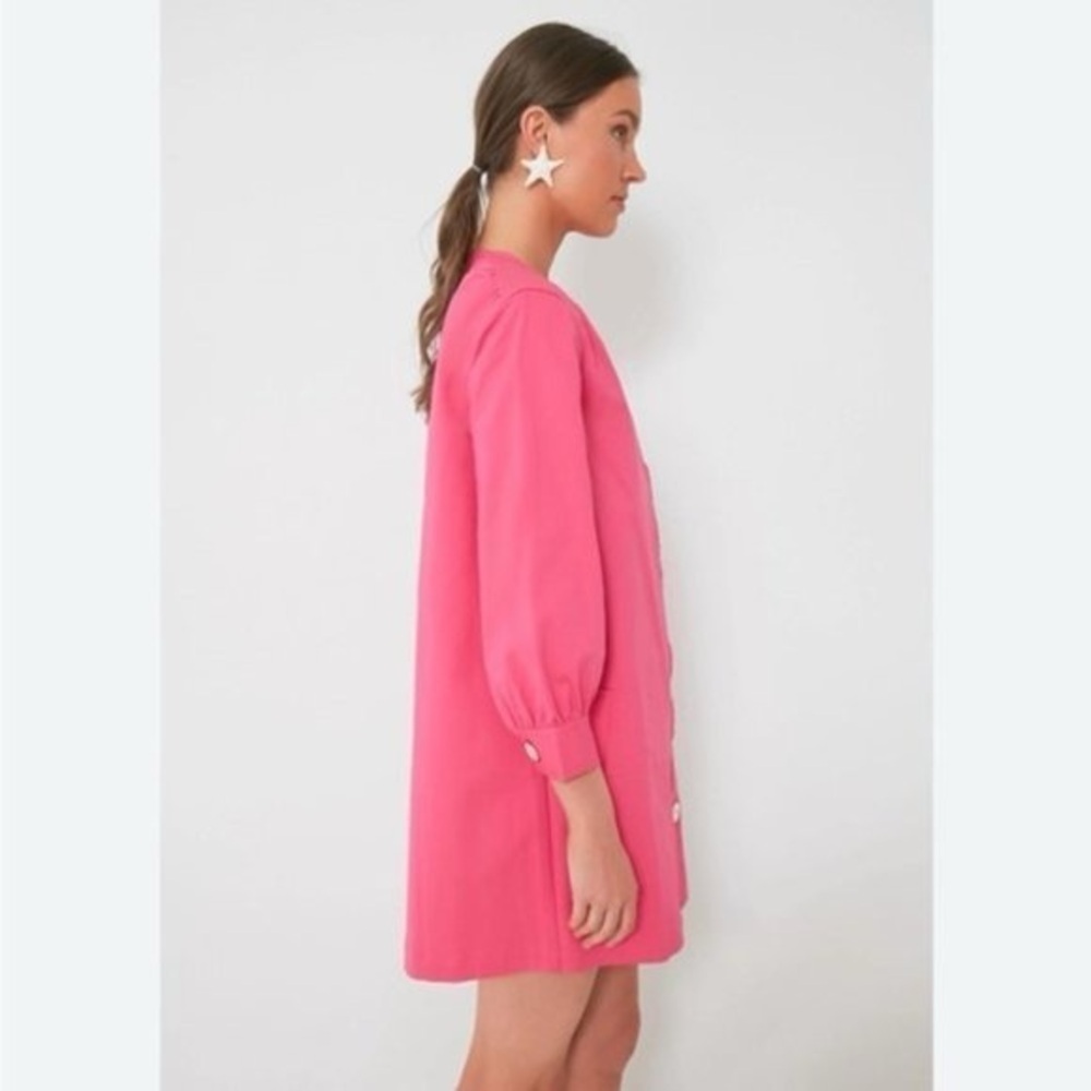 TUCKERNUCK Pink Blake Mini A Line Button Down Shirt Dress XXS EUC - Picture 3 of 6